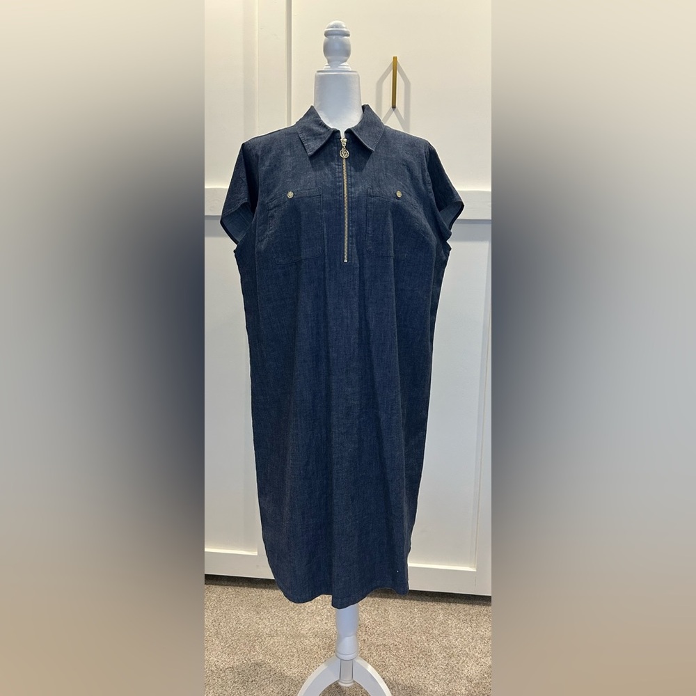 Anne Klein Blue Denim Dress